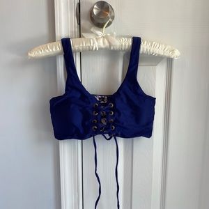Maaji Blue Depth Dazzling Reversible Bikini Top